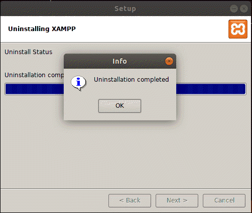 Xampp in Linux uninstalled