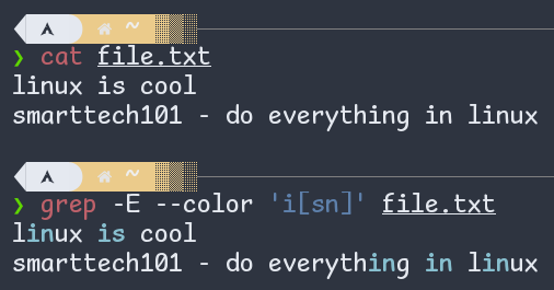 Fig: [sn] in regex equals to s or n.