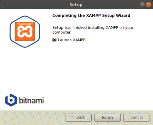 xampp installation finished