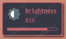 dunst notification for brightness