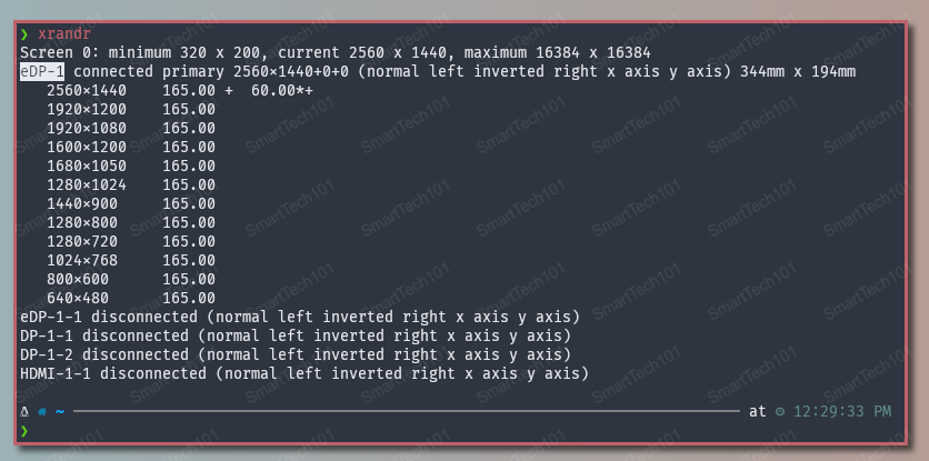 finding monitor's name using xrandr