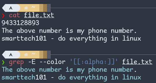 Figure: Named Class in Regular Expression