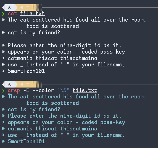 Fig: \s and \S in regex