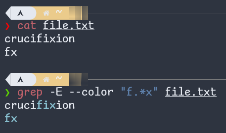 Figure: regex star (*)