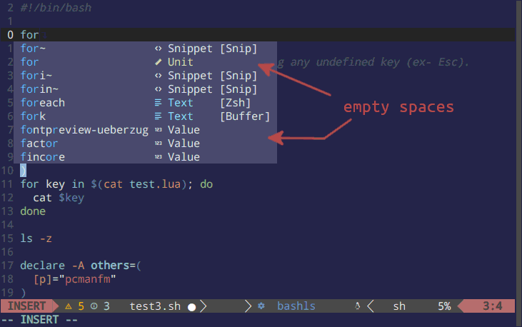 Unsightly empty space in the autocompletion menu if I delete the line nvim_lsp = "[LSP]"