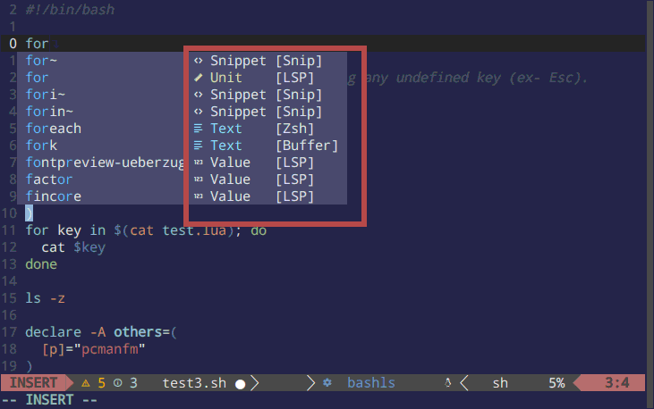 Formatting in autocompletion menu: see how icons, icons' kinds, and icons' names are written