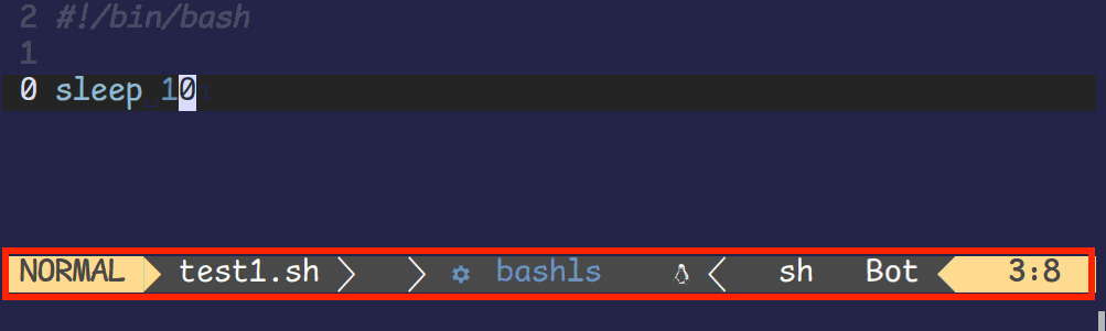 fig: statusline in vim and neovim